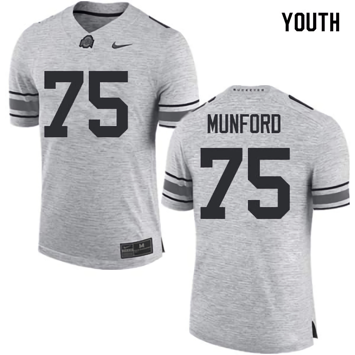 Thayer Munford Ohio State Buckeyes Youth NCAA #75 Nike Gray College Stitched Football Jersey XUA2856XO